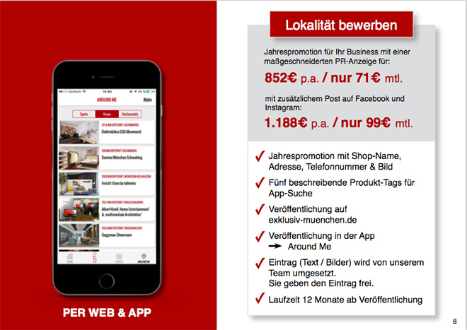 Werbung für Shops in München Shopeintrag