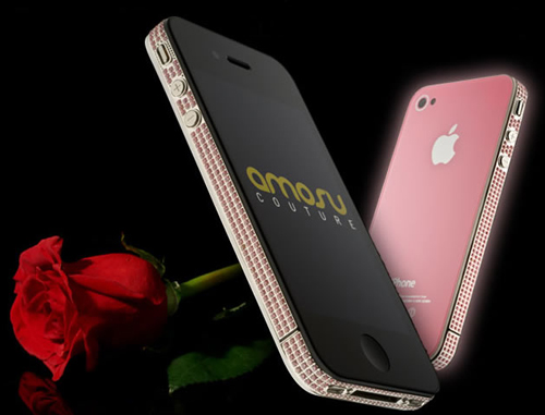 Ultimative Valentinstag-Geschenk für SIE: iPhone 4 mit Pink Swarovski-Kristallen
