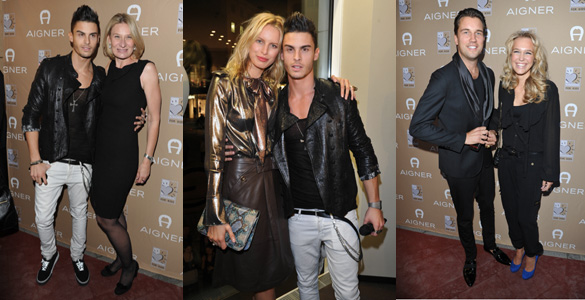 Karolina Kurkova und Baptiste Giabiconi: Stargäste im Münchner Aigner-Shop