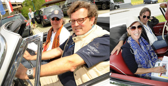 Promis fahren auf Oldtimer ab: Wer zur Kitzbüheler Alpenrallye alles Gas gab!