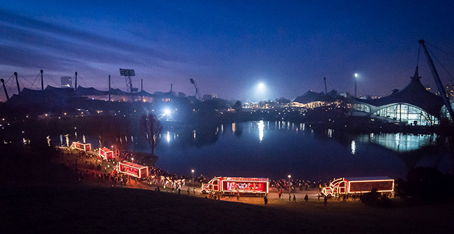 Coca Cola Weihnachtstour im Olympiapark