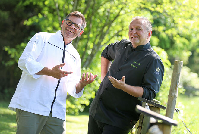 Beim Taste of München mit dabei: Michael Hack und Michael Fell.