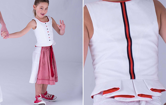 Dieses Kinderdirndl gibt es auch für Frau Mama. Im Partnerlook fällt man richtig auf :-)