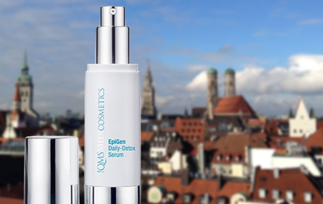 Neueste Produkt aus dem Hause QMS: EpiGen Daily-Detox Serum. 'Die Haut-Regeneration ist das neue Thema für die Kosmetik-Branche', weiß Dr. med. Erich Schulte, welcher vor über 20 Jahren einen der ersten Dr. Brands Deutschlands gegründet hat.