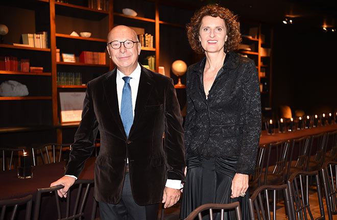 Axel Vervoordt und Innegrit Volkhardt im Hotel Bayerischer Hof München. Fotocredit: Erwin Schneider / SchneiderPress