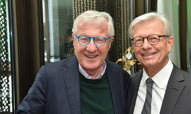 Dr. Dirk Ippen mit Dr Wolfgang Schnell. Fotocredit: Hannes Magerstädt