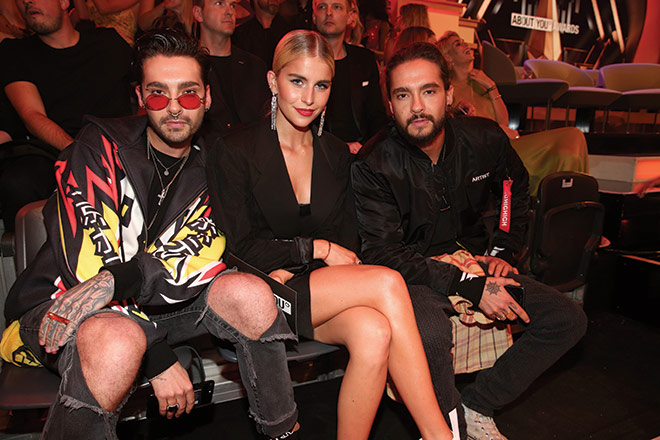 Selten in München: Bill Kaulitz, Follower-Millionärin Caro Daur und Tom Kaulitz. Fotocredit: Gisela Schober, GettyImages