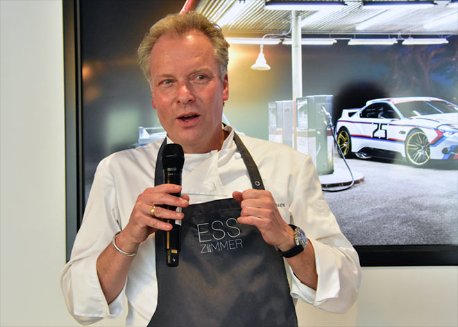 Kochen mit Sternekoch Bobby Bräuer. Fotocredit: Erwin Schneider / SchneiderPress