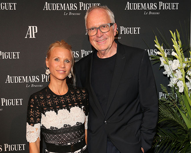 AP Gäste: Florentine Rosemeyer, welche gerade die aktuelle Vernissage Galerie Opdahl kuratierte) mit Hubertus Hamm. Fotocredit: Gisela Schober, GettyImages