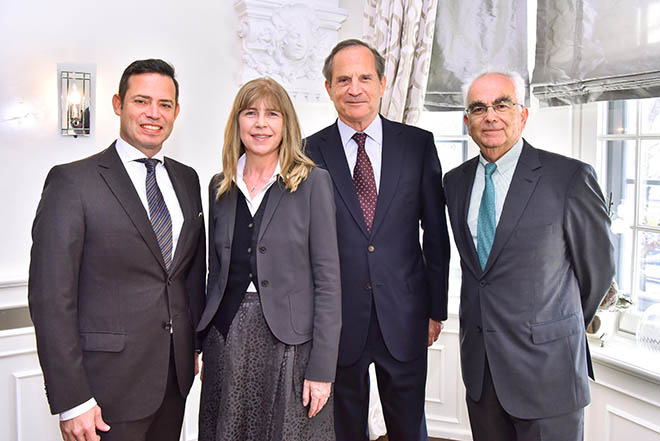  vlnr Dr. Christian Hirmer, Hirmer Gruppe, Präsident LIDE Deutschland, Katja Heußer, VP Export Club Bayern, Luiz Fernando Furlan, Bundesminister Brasiliens für Entwicklung, Industrie und Außenhandel a.D. , André Müller Carioba, LIDE Aufsichtsrat