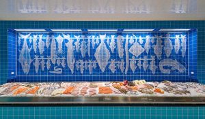 Fischstand im Frischeparadies, einem Einzelhändler für Premium Lebensmittel. Foto: Thomas Einberger / argum