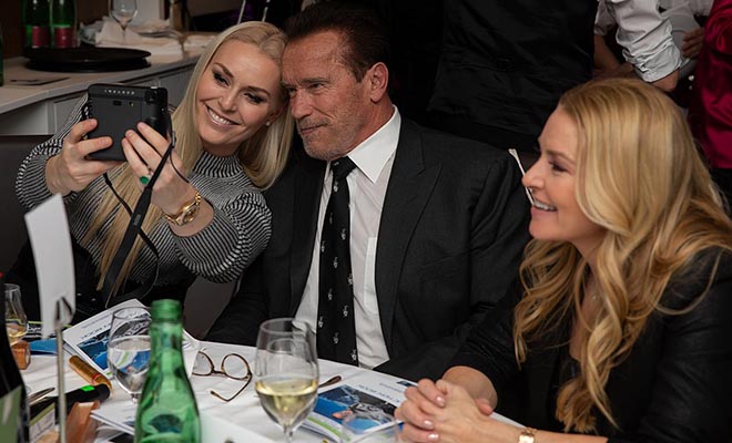 Arnold Schwarzenegger mit Lindsey Vonn