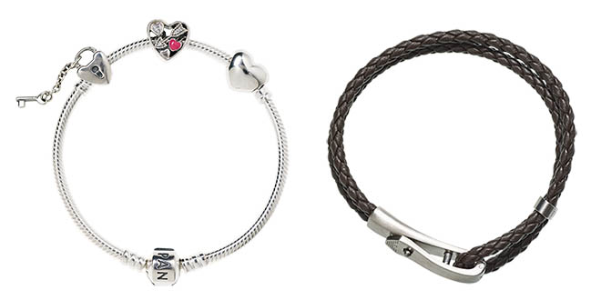 Links: Armband von Pandora. Rechts: Armani Armband. Fotocredit: Ingolstadt Village