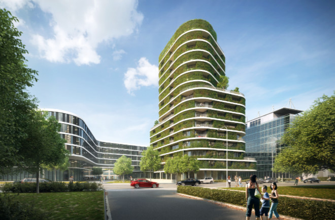 Fassade für den Klimaschutz: 'Grünes Licht' für 'grünes Hochhaus'