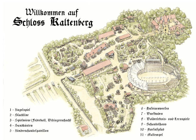 Sommermarkt Es werden große Geländeteile des Veranstaltungsgeländes um Schloss Kaltenberg geöffnet. So kann man ein lauschiges Plätzchen im Liegestuhl unter den Bäumen finden.