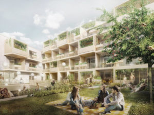 Studentenapartments der Zukunft: Recycelte Baustoffe, Urban Gardening und vernetzte Bewohner