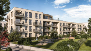 Wohnen mit Privatgärten zum Park