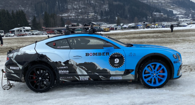 Dieser Bentley Continental ging beim ICE RACE in Zell am See an den Start. Fotocredit: EM