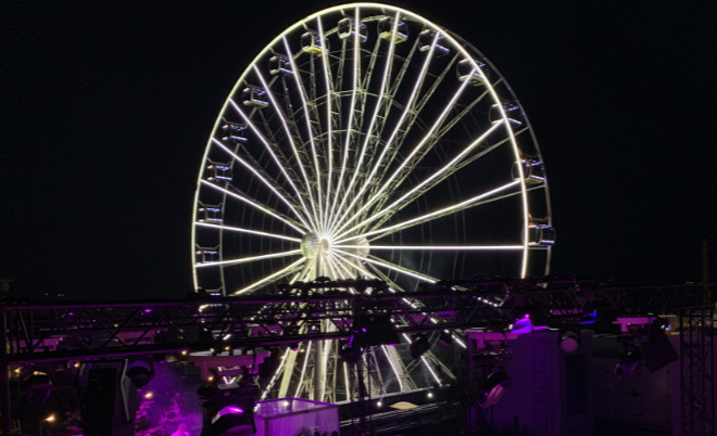 Am 20.11. 2021 ab 17 Uhr erstrahlt das Riesenrad Umadum in BLAU: #TurnTheWorldBlue