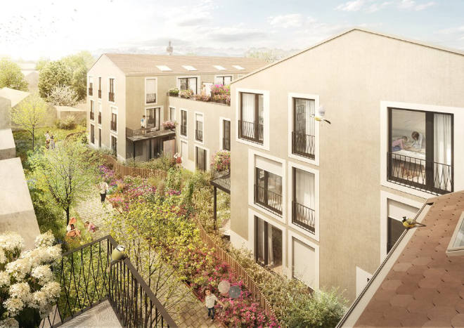 Neubauimmobilien in Grafing: 34 Wohnungen entstehen hier. Die Fertigstellung ist für 2023 geplant. Fotocredit: neubaukompass.de