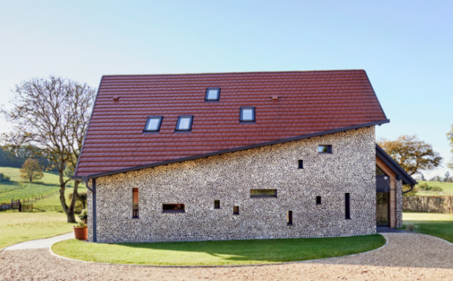 Andrew Lloyd Webber wohnt mit seiner Frau in einem Klimaschutzhaus. Baufritz, House W, Sydmonton, Newbury, UK.