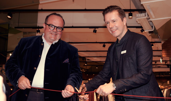 Clemens Baumgärtner (Wiesn-Chef) mit Christian Greiner (Ludwig Beck). Fotocredit: Lauren Leis