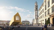 Leuchtturmprojekt mit Fuggerei Next500 Pavillon auf Augsburger Rathausplatz