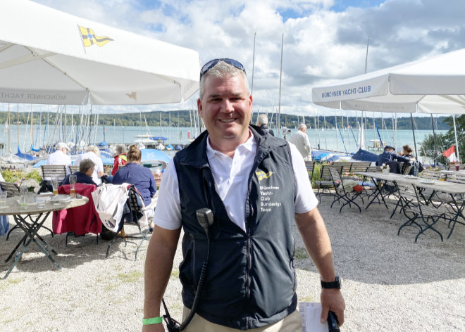 Münchner Yachtclub Vorstand Sport Michael Liebl moderierte die Segelregatta