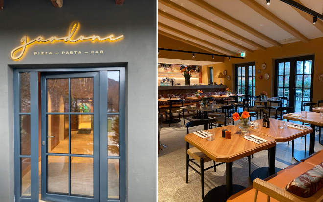 Als Teil der multimedialen Erlebniswelt 'Tegernsee Phantastisch' hat trotzdem das Restaurant Gardone einen separaten Eingang. 