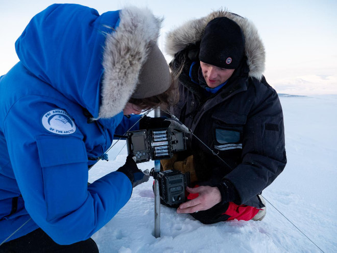 Polar Bears International Team in der Wildnis von Kanada. Fotocredit: Svalbard Kt. Miller