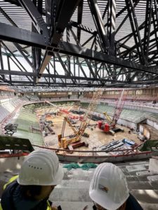 SAP Garden Baustelle - Bau der Multifunktionsarena für Red Bull Eishockey und FC Bayern Basketball