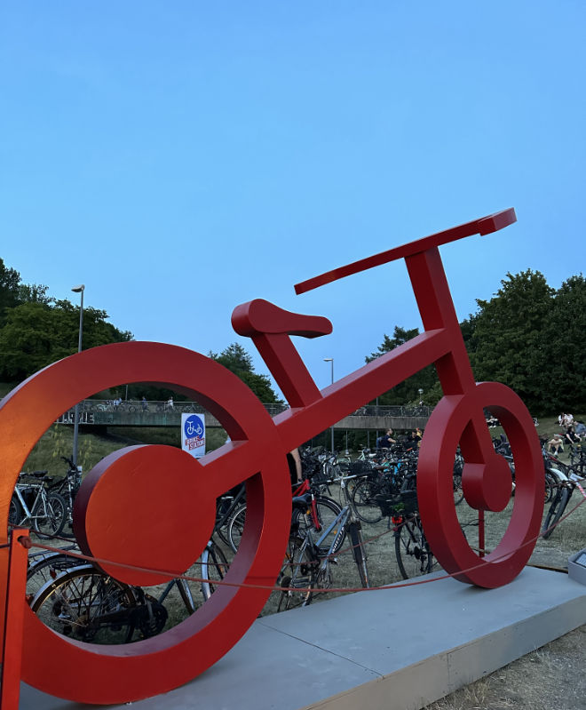 Radl Parkplatz auf dem Tollwood München