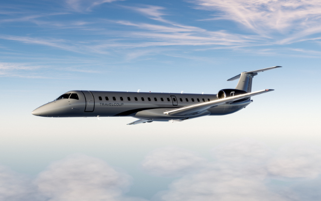 Der VIP-Jet vom Typ Embraer ERJ 145 © Travelcoup Private Jet Feeling