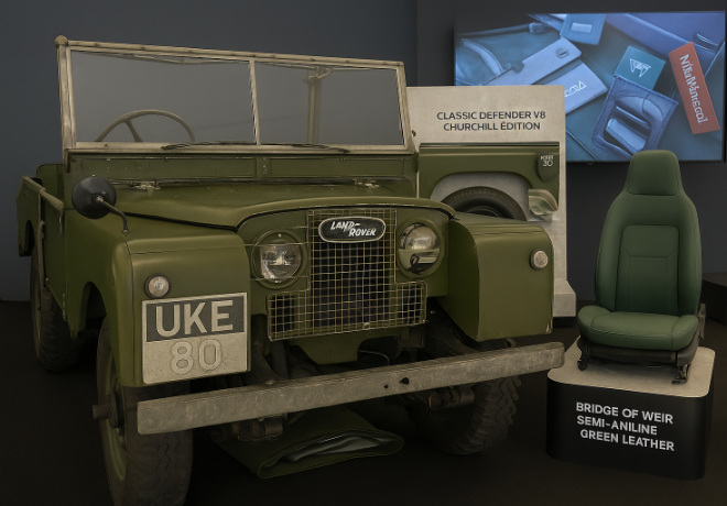 Der Wagen mit dem Kennzeichen „UKE 80“ wurde 1954 zum 80. Geburtstag des britischen Premierministers gefertigt