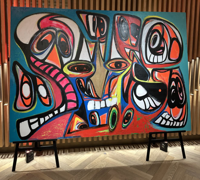 Das teuerste Bild aus seiner DEMONS-Serie: MASKERADE (175 cm x 250 cm), 2024, 42.500 €