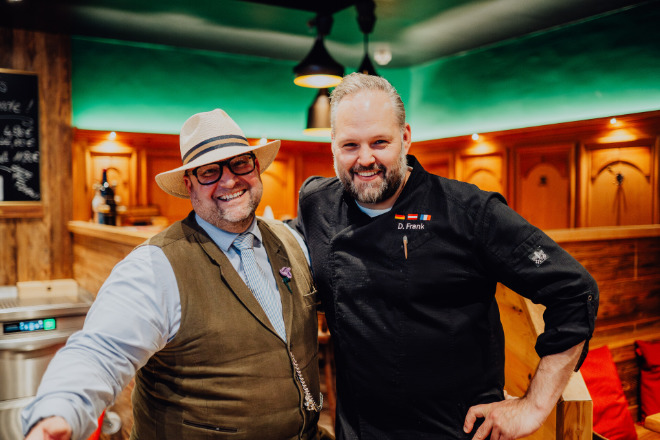 Restaurant Opatija Top-Team: Maximilian Oberbigler mit Dominik Frank. Fotocredit: servus.katie
