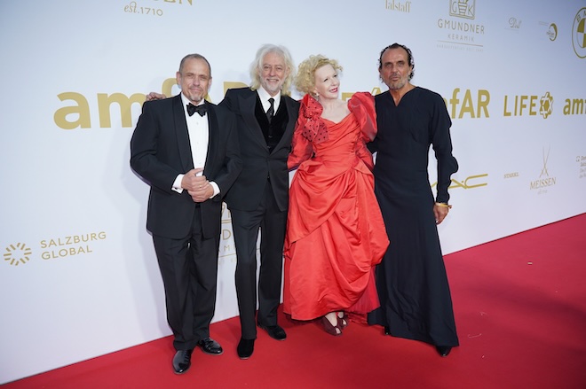 v.l.n.r.: Gery Kezler, Bob Geldof, Sunnyi Melles und Andreas Kronthaler. Fotocredit: Andreas Tischler