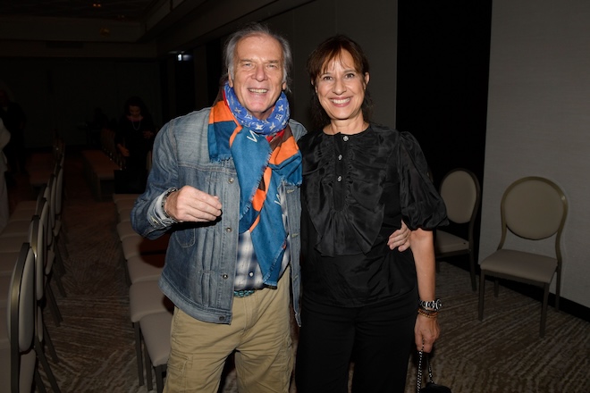 Wolfgang Fierek kam mit Frau Djamila. Er lernte Fritz in seiner AFN München-Zeit kennen. Beim Radiosender der US-Streitkräfte, der ab 1945 bis in die 1990er Jahre aus der bayerischen Landeshauptstadt sendete, startete Fritz Egner mit dem Pop. Fotocredit: Agency People Image (c) Michael Tinnefeld