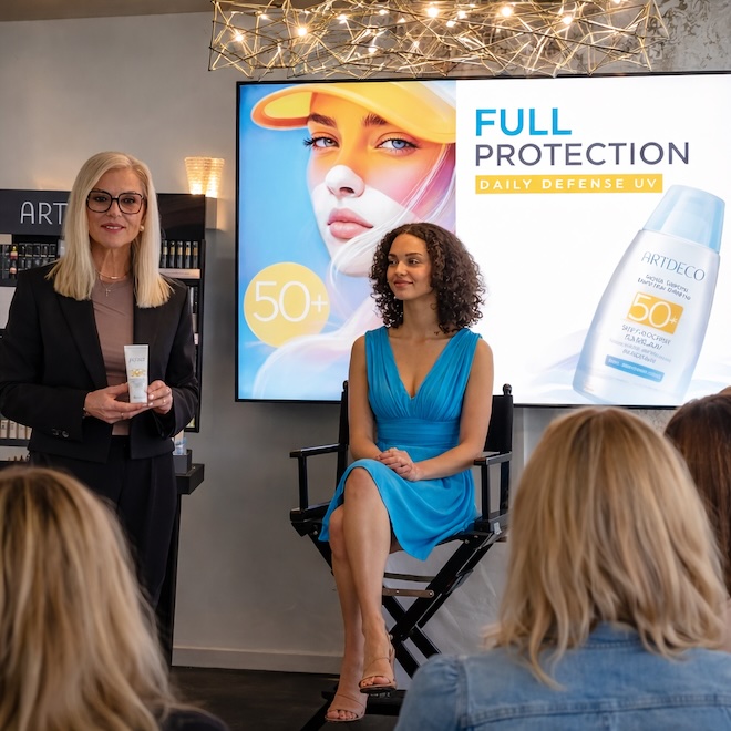 Im Rahmen eines Beauty-Events präsentierte ARTDECO sein neues Daily Defense UV Fluid.