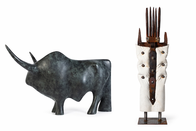 Hier treffen klare Form und ungewöhnliches Material aufeinander – ein spannender Kontrast zwischen Ruhe und Härte.