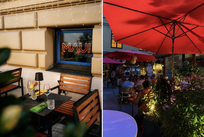 Restaurant MAUI im Ludwigpalais mit neuer Sommerterrasse im Innenhof